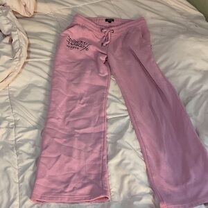 Pink Drawstring Sweatpants